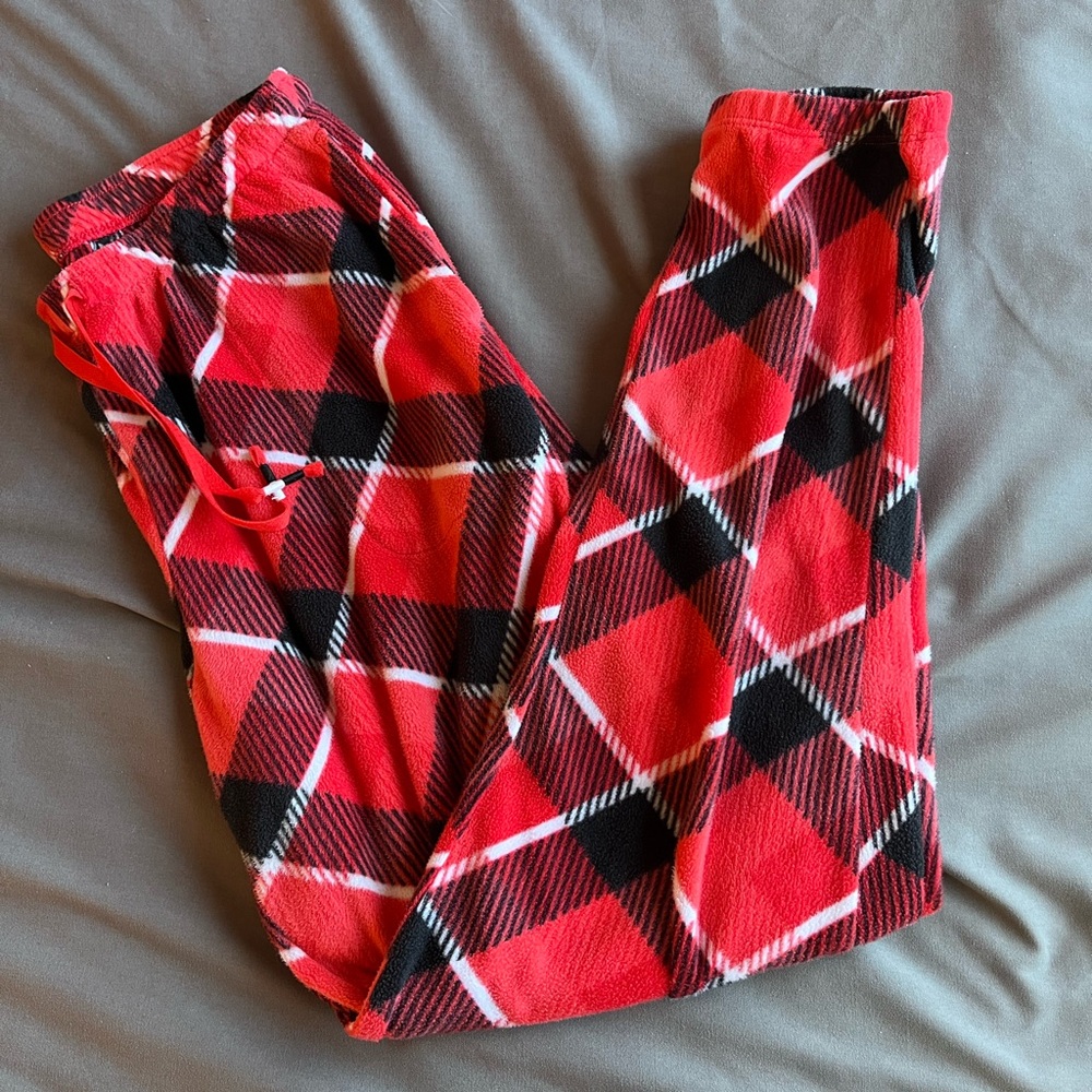 Red and Black Plaid Pajama Pants